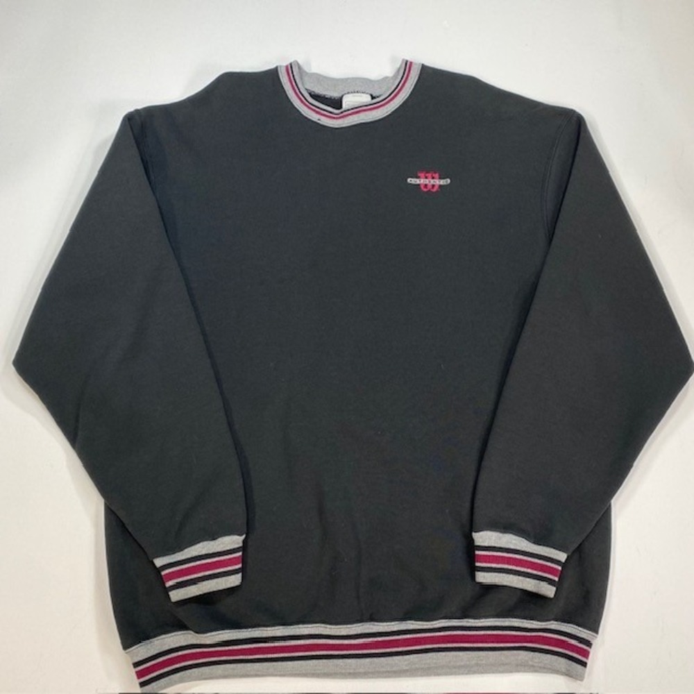 Wilson Authentic Sweatshirt XXL‎ Black Gray Red Striped Crew Neck USA Made